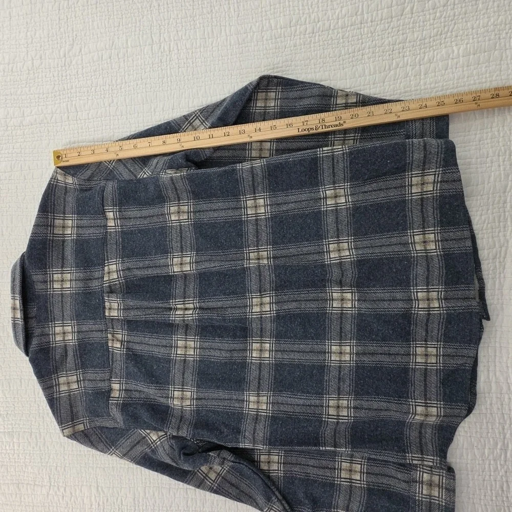 Marine Layer Pacifica Stretch Twill Shirt Mens Medium Blue Plaid $148 NWT NEW